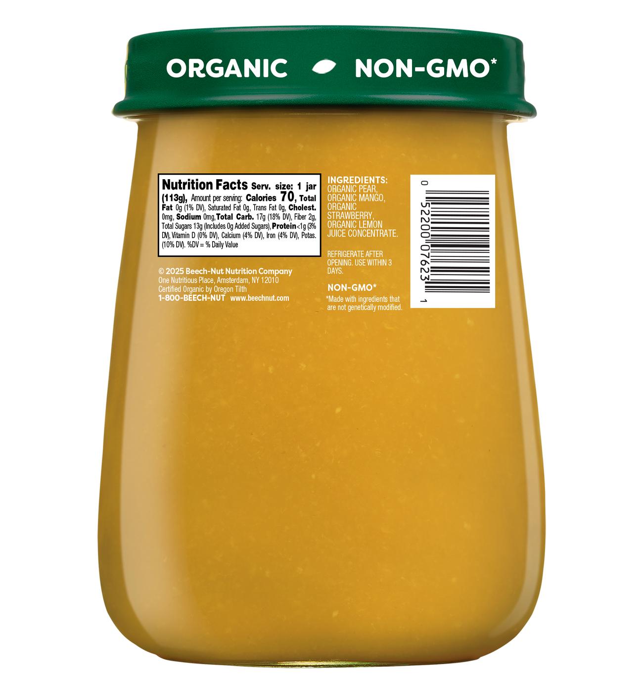 Beech-Nut Organics Baby Food - Pear Mango & Strawberry; image 2 of 2