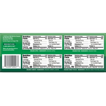 Beech-Nut Organics Baby Food - Variety Pack, 16 ct
