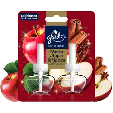 Glade PlugIns Refills Air Freshener - Warm Apple & Spices, 1.34 oz, 2 ct