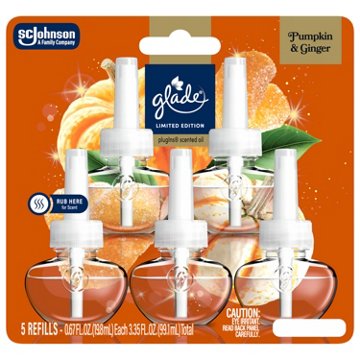 Glade PlugIns Refills Air Freshener - Pumpkin & Ginger, 3.35 oz, 5 ct
