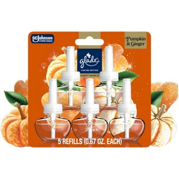 Glade PlugIns Refills Air Freshener - Pumpkin & Ginger, 3.35 oz, 5 ct