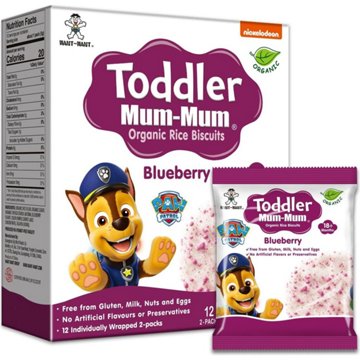 Toddler Mum-Mum Organic Rice Biscuits - Blueberry