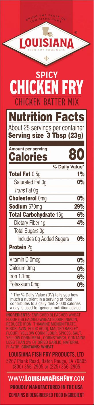 Louisiana Fish Fry Products Spicy Chicken Fry Batter Mix; image 2 of 4