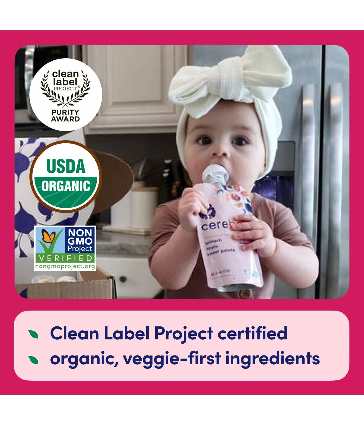 Cerebelly Dairy Free Organic Smoothie Pouch - Spinach Strawberry Banana; image 5 of 6