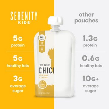 Serenity Kids Organic Baby Food Pouches, Value Pack - Beef & Chicken, 4 ct