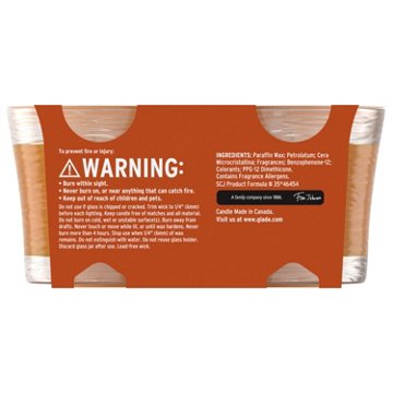 Glade Candle Jar - Pumpkin & Ginger, 4.08 oz, 2 ct