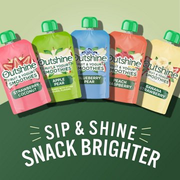 Outshine Fruit & Yogurt Smoothies - Banana Strawberry, 3.5 oz Pouches