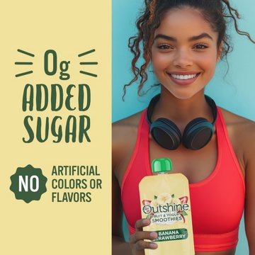 Outshine Fruit & Yogurt Smoothies - Banana Strawberry, 3.5 oz Pouches