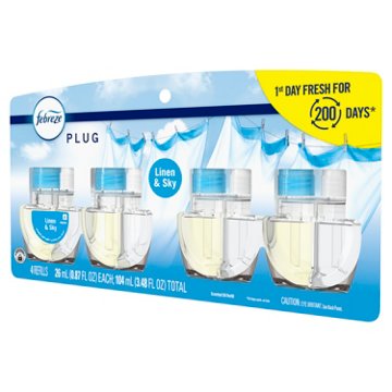 Febreze Plug In Air Freshener Odor-Fighting Scented Oil Refill - Linen & Sky