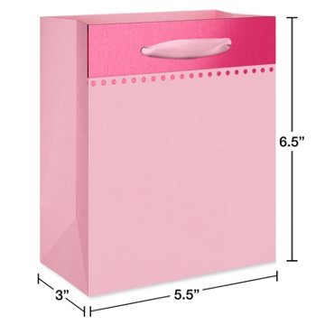 American Greetings Light Pink Colorsplash Small Gift Bag