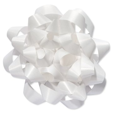 American Greetings White Confetti Gift Bow, 4.25''