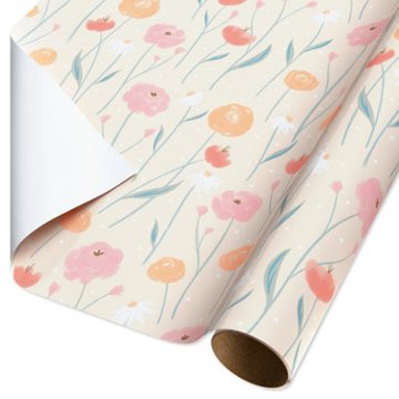 American Greetings Florals Wedding Wrapping Paper, 20 sq. ft., 96" x 30"
