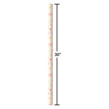 American Greetings Florals Wedding Wrapping Paper, 20 sq. ft., 96" x 30"