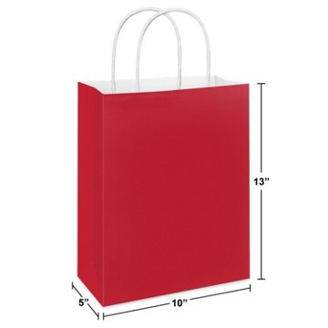 American Greetings Large Solid Red Gift Bag for All Occasions, 5" x 13" x 10"