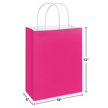 American Greetings Large Solid Pink Gift Bag for All Occasions, 5" x 13" x 10"