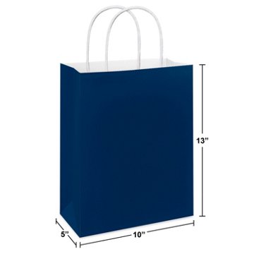 American Greetings Large Solid Royal Blue Gift Bag for All Occasions, 5" x 13" x 10"