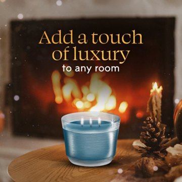 Glade 3-Wick Candle Jar - Embers & Sandalwood, 6.8 oz