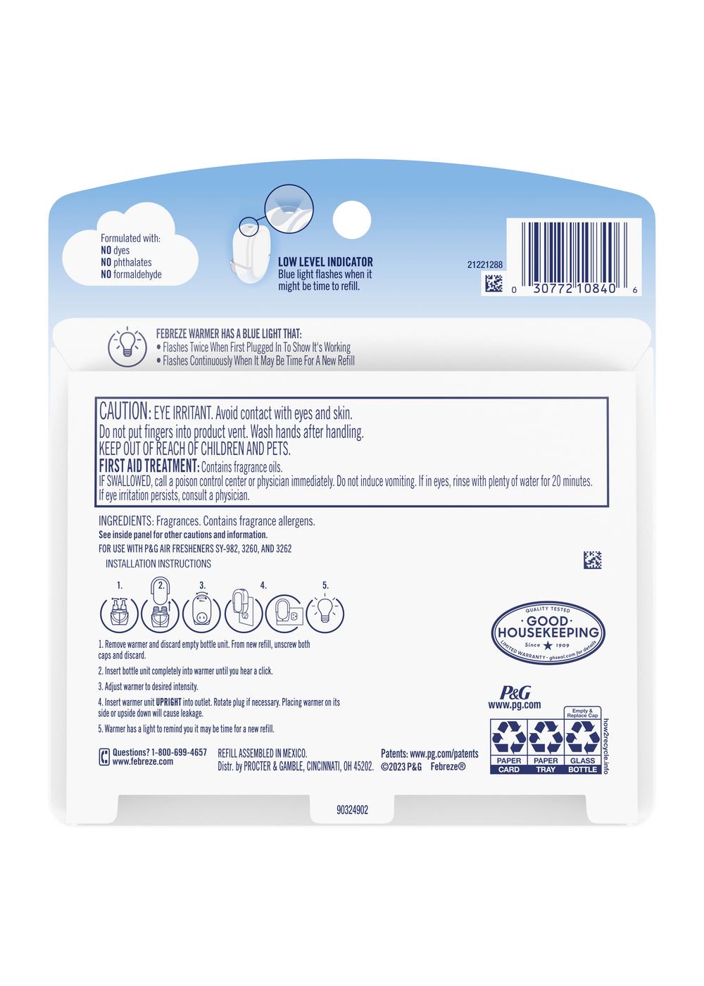 Febreze Plug In Air Freshener Odor-Fighting Scented Oil Refill - Japanese Cherry Blossom; image 3 of 3