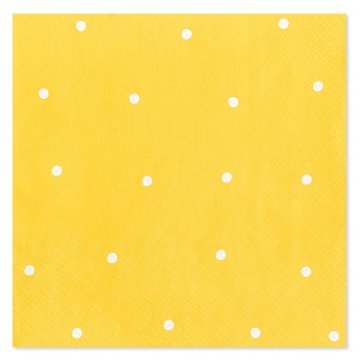 American Greetings Polka Dots on Yellow Lunch Napkins, 20 ct
