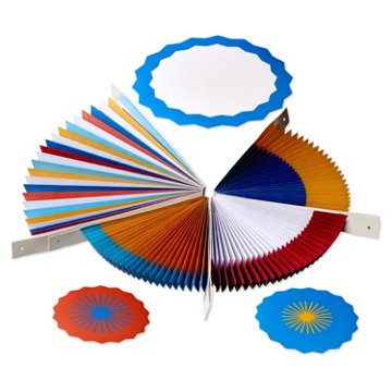 American Greetings Colorful Medley Decorative Party Fan Set for Birthday Celebrations, 11" x 14.75''