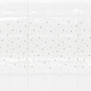 American Greetings Scattered Gold Dots & Stars Plastic Table Cover, 84" x 54"