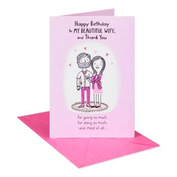 American Greetings Beautiful & Appreciated Birthday Card for Wife