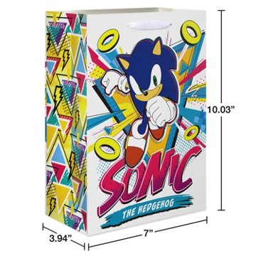 American Greetings Sonic The Hedgehog Medium White Gift Bag