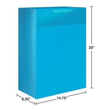American Greetings Aqua Jumbo Gift Bag for All Occasions
