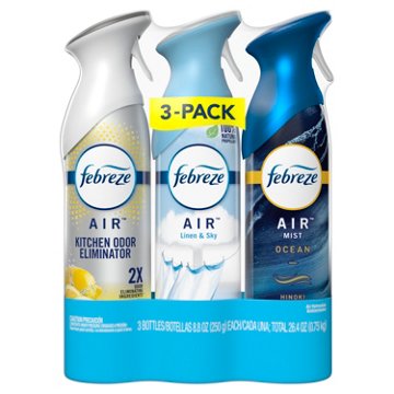 Febreze Air Fresheners - Kitchen Odor Eliminator, Linen & Sky, Ocean