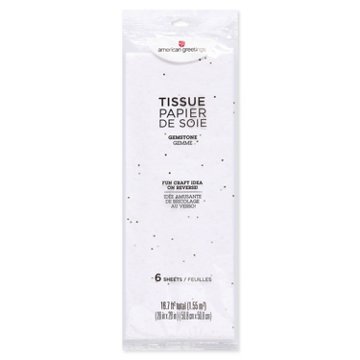 American Greetings Gold Gem on White Tissue Paper Bundle, 6 ct