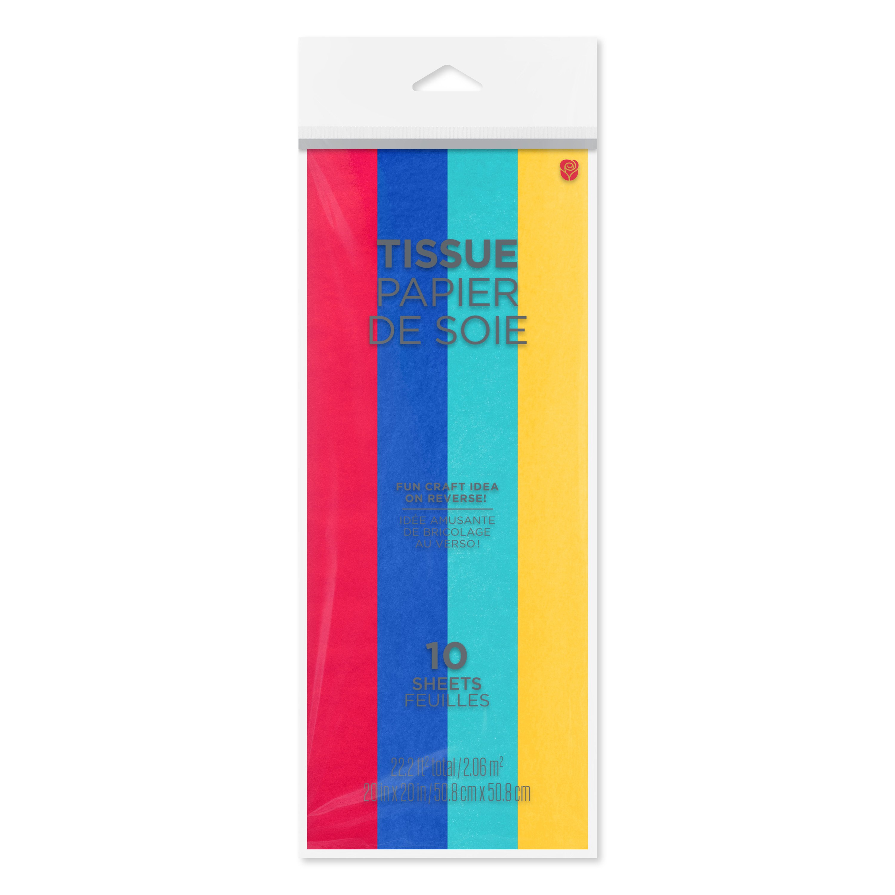 American Greetings Multi-Color Tissue Paper - Red, Blue, Yellow 8 ct ...