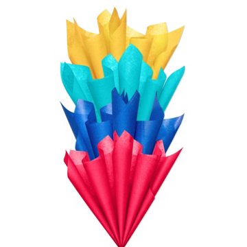 American Greetings Multi-Color Tissue Paper - Red, Blue, Yellow 8 ct