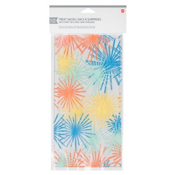 American Greetings Party Favor Treat Bags - Colorful Starburst Design, 10 ct