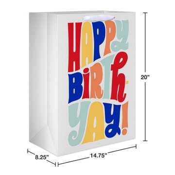 American Greetings Happy Birth YAY Jumbo Gift Bag