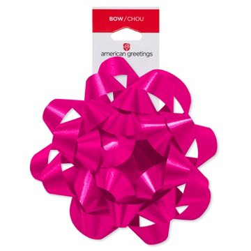American Greetings Pink Confetti Gift Bow, 4.25''