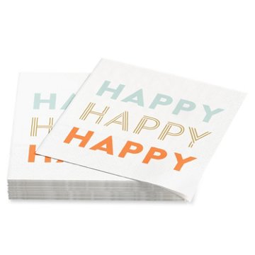 American Greetings Happy Happy Happy Beverage Napkins, 20 ct