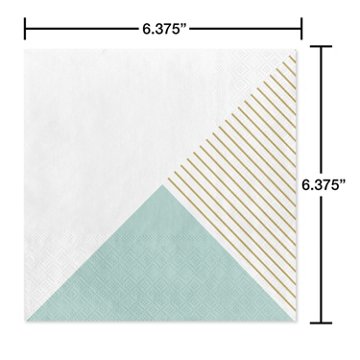 American Greetings Three Design on White Lunch Napkins, 20 ct