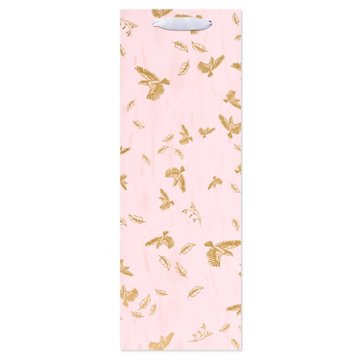 American Greetings Gold Birds Pink Beverage Bag