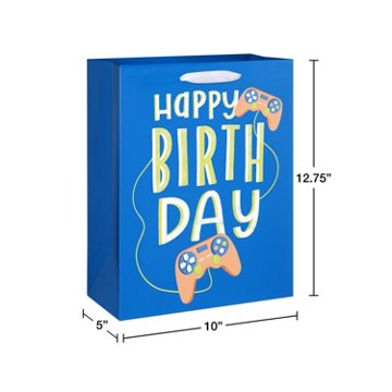 American Greetings Video Games Birthday Large Blue Gift Bag