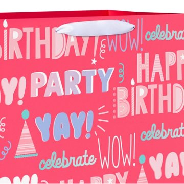 American Greetings Happy Birthday Pink Jumbo Gift Bag