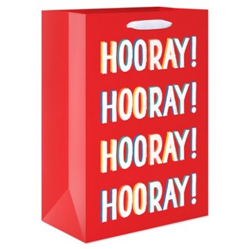 American Greetings Hooray Red Medium Gift Bag