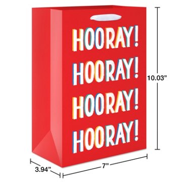 American Greetings Hooray Red Medium Gift Bag