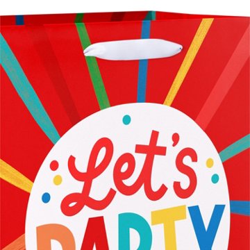 American Greetings Let's Party Medium Red Birthday Gift Bag