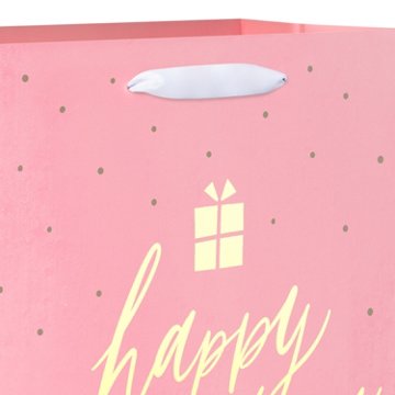 American Greetings Happy Birthday to You Medium Pink Birthday Gift Bag