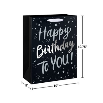 American Greetings Large Black Birthday Gift Bag