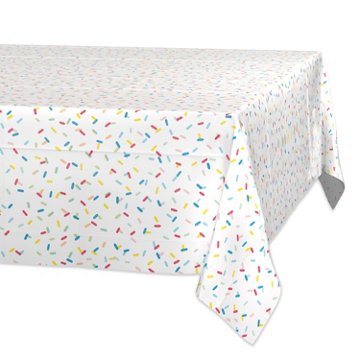 American Greetings Colorful Sprinkles Plastic Table Cover, 84" x 54"