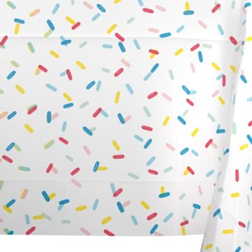 American Greetings Colorful Sprinkles Plastic Table Cover, 84" x 54"