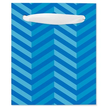 American Greetings Blue Chevron Everyday Mini Gift Bag