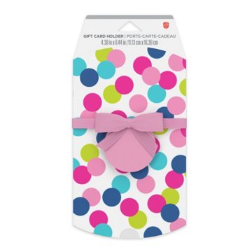 American Greetings Confetti Dots Pillowbox Gift Card Holder