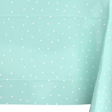 American Greetings Scattered Gold Stars Plastic Table Cover, 84" x 54"